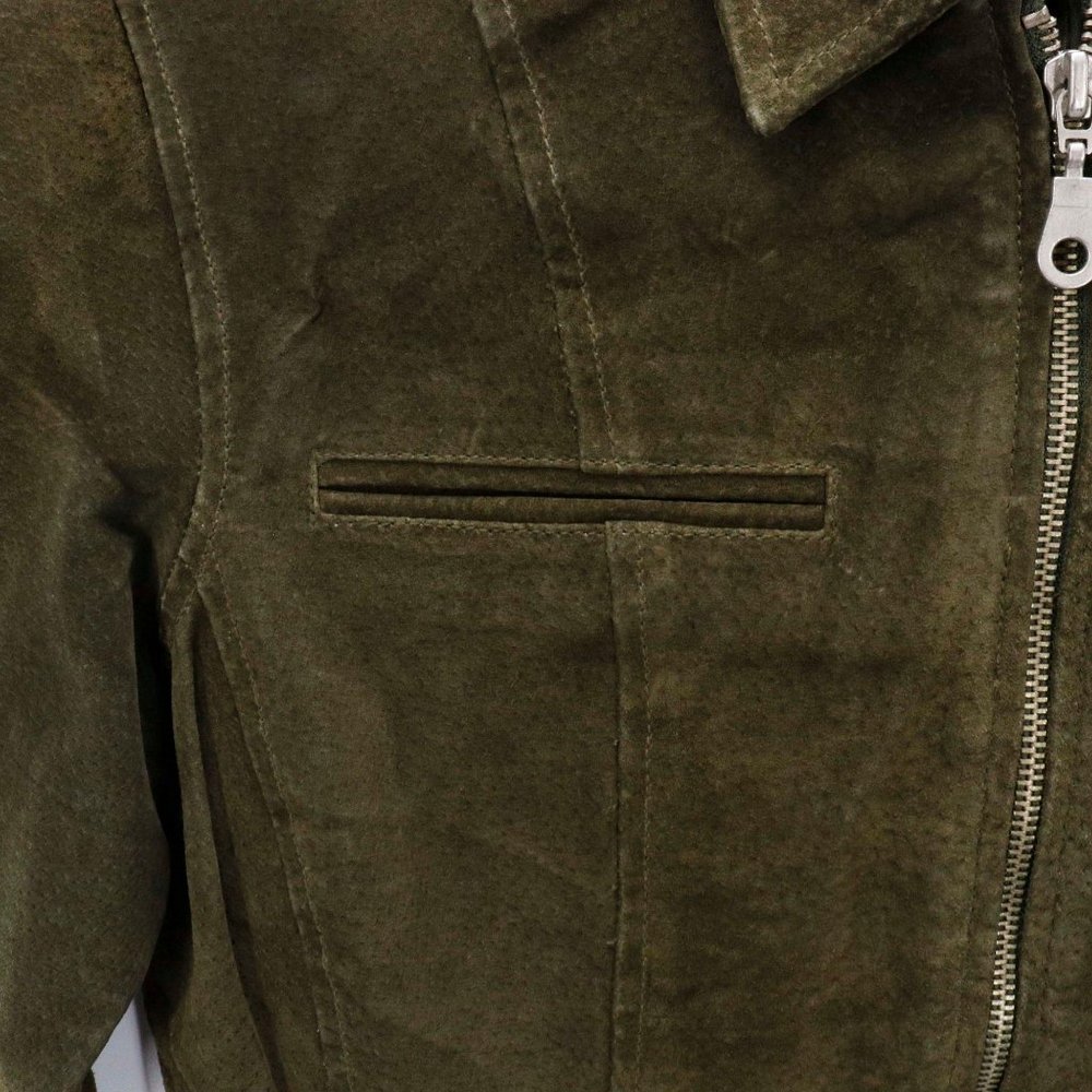 Rampage Olive Green Suede BomberJacket - Picture 5 of 10